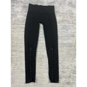 Yado Leggings Womens S/M Black Pull On Viscose Blend Atheisure